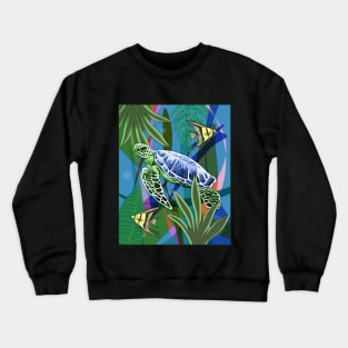 Sea Turtle Fantasy Scene Crewneck Sweatshirt